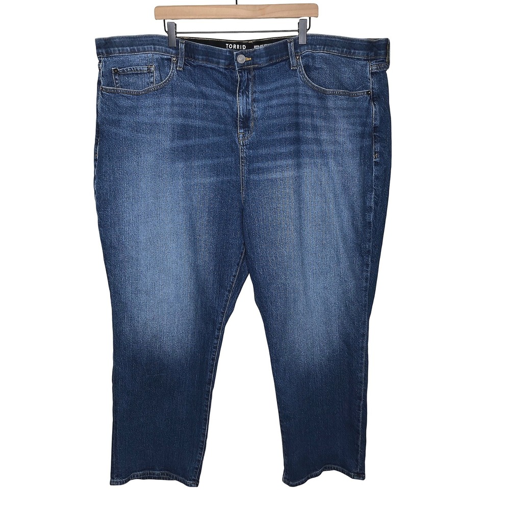 Torrid Feel The Fit High Rise Straight‎ Classic Denim Stretch Jeans 28R Blue